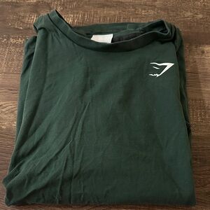 Gymshark Dark Green Tee with Logo